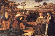 Vittore Carpaccio Holy Family and donors oil painting reproduction